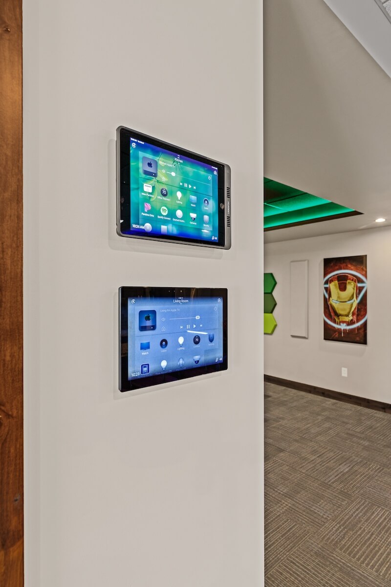 touch screens for a smart home hanging on the wall